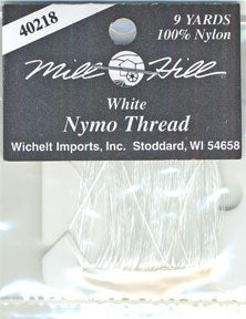 WHITE NYMO THREAD SZE D 9YDS